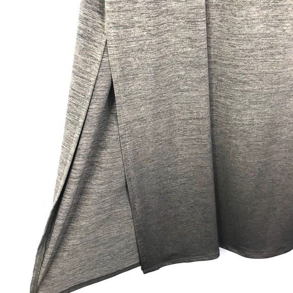 Champagne Maxi Skirt With Side Slit - Picture 3 of 4